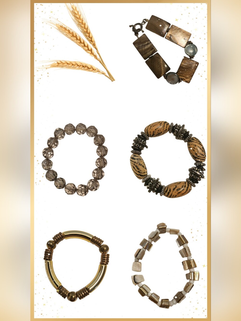 Shell And Acrylic Bracelet Bundle